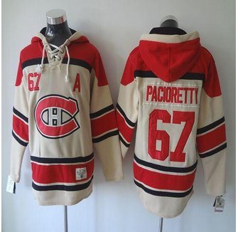 Montreal Canadiens #67 Max Pacioretty Cream Sawyer Hooded Sweatshirt Stitched NHL jersey Montreal Canadiens #67 Max Pacioretty Cream Sawyer Hooded Sweatshirt Stitched NHL jersey