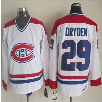 Montreal Canadiens #29 Ken Dryden White CH-CCM Throwback Stitched NHL Jersey Montreal Canadiens #29 Ken Dryden White CH-CCM Throwback Stitched NHL Jersey