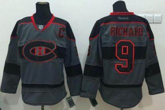 Montreal Canadiens #9 Maurice Richard Charcoal Cross Check Fashion Stitched NHL Jersey Montreal Canadiens #9 Maurice Richard Charcoal Cross Check Fashion Stitched NHL Jersey