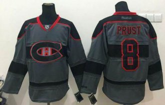 Montreal Canadiens #8 Brandon Prust Charcoal Cross Check Fashion Stitched NHL Jersey Montreal Canadiens #8 Brandon Prust Charcoal Cross Check Fashion Stitched NHL Jersey