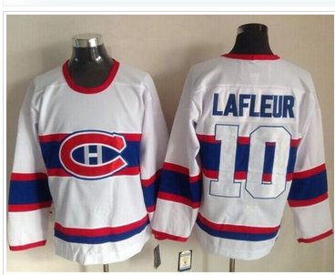 Montreal Canadiens #10 Guy Lafleur White CCM Throwback Stitched NHL Jersey Montreal Canadiens #10 Guy Lafleur White CCM Throwback Stitched NHL Jersey
