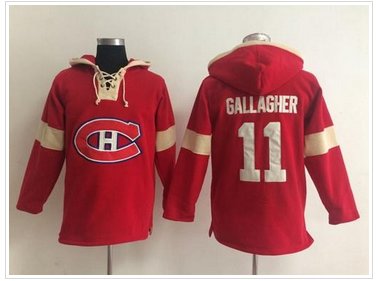 Montreal Canadiens #11 Brendan Gallagher Red Pullover NHL Hoodie Montreal Canadiens #11 Brendan Gallagher Red Pullover NHL Hoodie