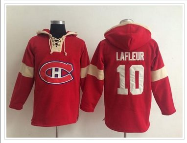 Montreal Canadiens #10 Guy Lafleur Red Pullover NHL Hoodie Montreal Canadiens #10 Guy Lafleur Red Pullover NHL Hoodie