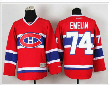 Montreal Canadiens #74 Alexei Emelin Red Stitched NHL Jersey Montreal Canadiens #74 Alexei Emelin Red Stitched NHL Jersey