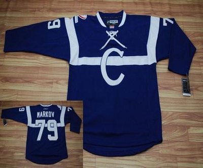 Montreal Canadiens #79 Markov Blue C Patch Jersey Montreal Canadiens #79 Markov Blue C Patch Jersey