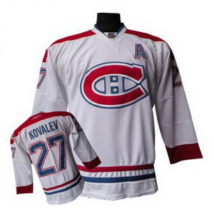 NHL Montreal Canadiens #27 Kovalev 100th White Jersey NHL Montreal Canadiens #27 Kovalev 100th White Jersey