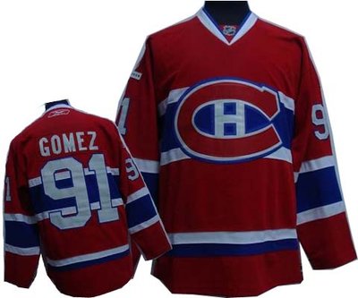 Montreal Canadiens 91 GOMEZ red Montreal Canadiens 91 GOMEZ red