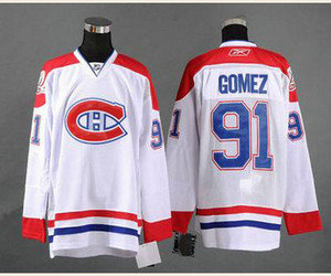 Montréal Canadiens 91 Gomez white nhl jerseys Montréal Canadiens 91 Gomez white nhl jerseys