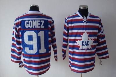 Montreal Canadiens #91 Scott Gomez strip Jersey Montreal Canadiens #91 Scott Gomez strip Jersey