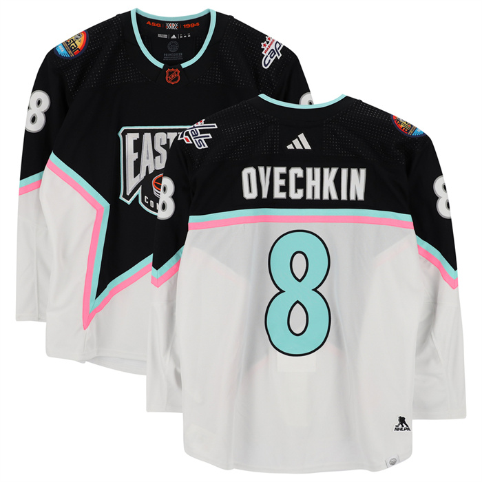 Men's Washington Capitals #8 Alex Ovechkin Black White 2023 All-Star Stitched Jersey Men's Washington Capitals #8 Alex Ovechkin Black White 2023 All-Star Stitched Jersey