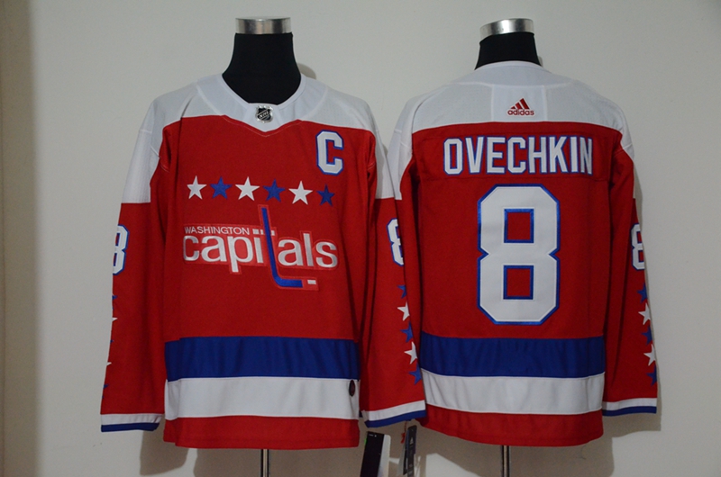 Capitals 8 Alexander Ovechkin Red Alternate Adidas Jersey Capitals 8 Alexander Ovechkin Red Alternate Adidas Jersey