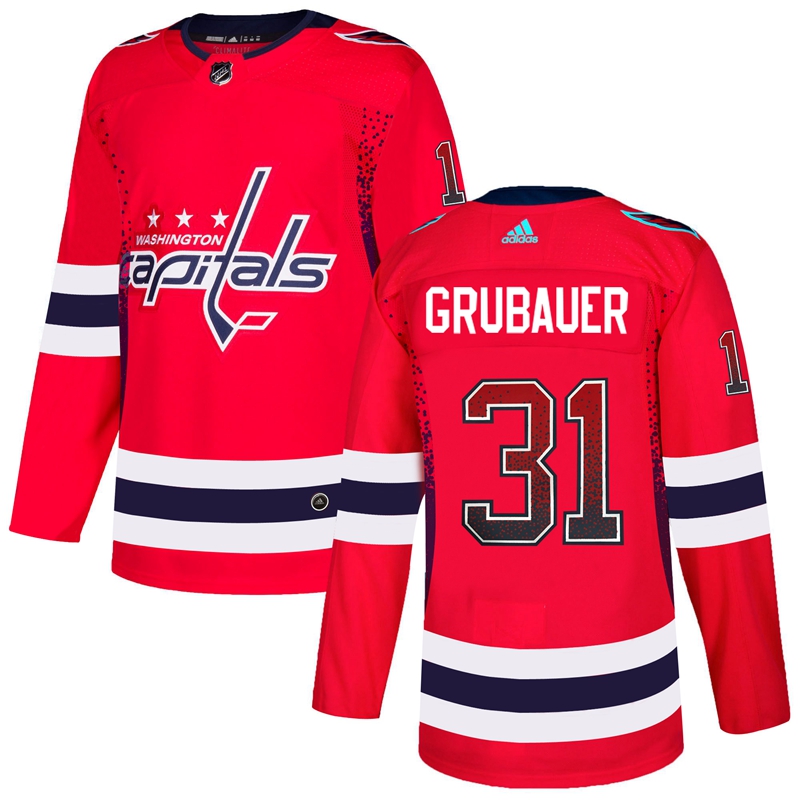 Capitals 31 Philipp Grubauer Red Drift Fashion Adidas Jersey Capitals 31 Philipp Grubauer Red Drift Fashion Adidas Jersey