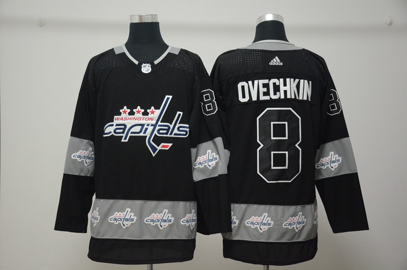 Capitals 8 Alex Ovechkin Black Team Logos Fashion Adidas Jersey Capitals 8 Alex Ovechkin Black Team Logos Fashion Adidas Jersey