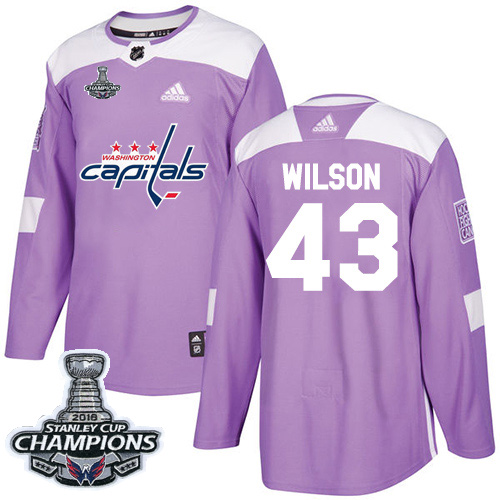 Adidas Capitals #43 Tom Wilson Purple Authentic Fights Cancer Stanley Cup Final Champions Stitched NHL Jersey Adidas Capitals #43 Tom Wilson Purple Authentic Fights Cancer Stanley Cup Final Champions Stitched NHL Jersey