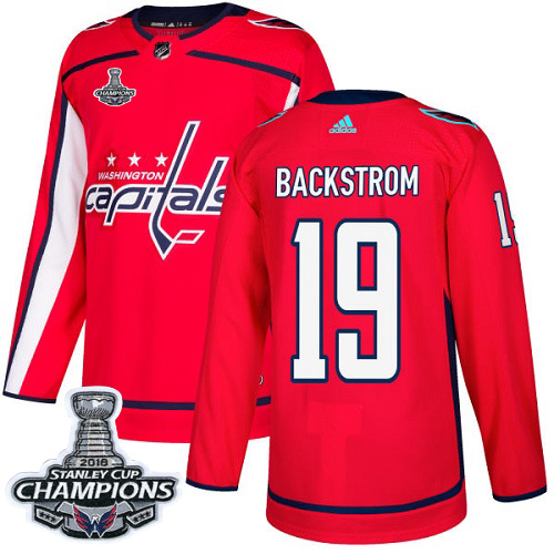 Adidas Capitals #19 Nicklas Backstrom Red Home Authentic Stanley Cup Final Champions Stitched NHL Jersey Adidas Capitals #19 Nicklas Backstrom Red Home Authentic Stanley Cup Final Champions Stitched NHL Jersey