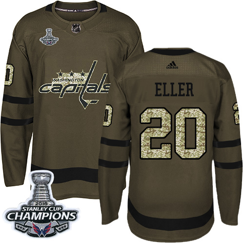 Adidas Capitals #20 Lars Eller Green Salute to Service Stanley Cup Final Champions Stitched NHL Jersey Adidas Capitals #20 Lars Eller Green Salute to Service Stanley Cup Final Champions Stitched NHL Jersey