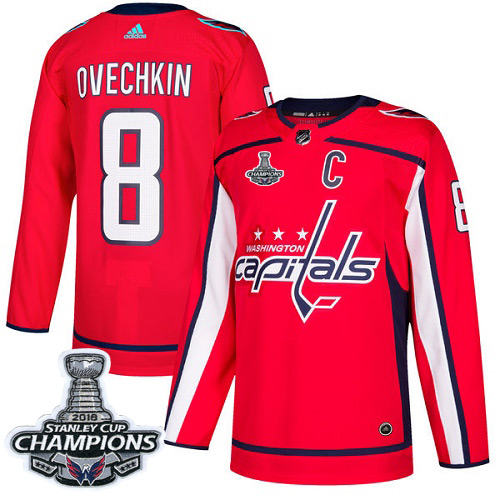 Adidas Capitals #8 Alex Ovechkin Red Home Authentic Stanley Cup Final Champions Stitched NHL Jersey Adidas Capitals #8 Alex Ovechkin Red Home Authentic Stanley Cup Final Champions Stitched NHL Jersey