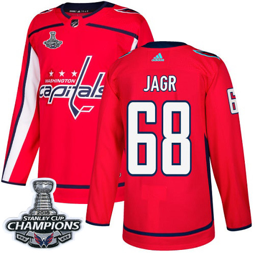 Adidas Capitals #68 Jaromir Jagr Red Home Authentic Stanley Cup Final Champions Stitched NHL Jersey Adidas Capitals #68 Jaromir Jagr Red Home Authentic Stanley Cup Final Champions Stitched NHL Jersey
