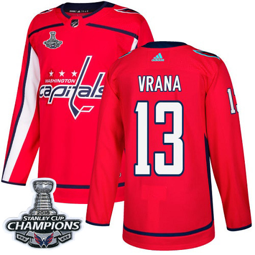 Adidas Capitals #13 Jakub Vrana Red Home Authentic Stanley Cup Final Champions Stitched NHL Jersey Adidas Capitals #13 Jakub Vrana Red Home Authentic Stanley Cup Final Champions Stitched NHL Jersey
