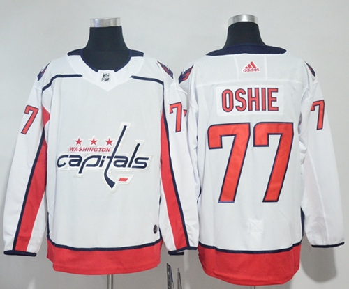 Adidas Capitals #77 T.J. Oshie White Road Authentic Stitched NHL Jersey Adidas Capitals #77 T.J. Oshie White Road Authentic Stitched NHL Jersey