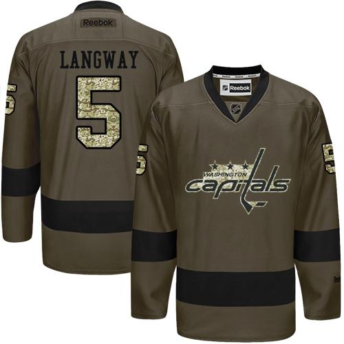Capitals #5 Rod Langway Green Salute to Service Stitched NHL Jersey Capitals #5 Rod Langway Green Salute to Service Stitched NHL Jersey
