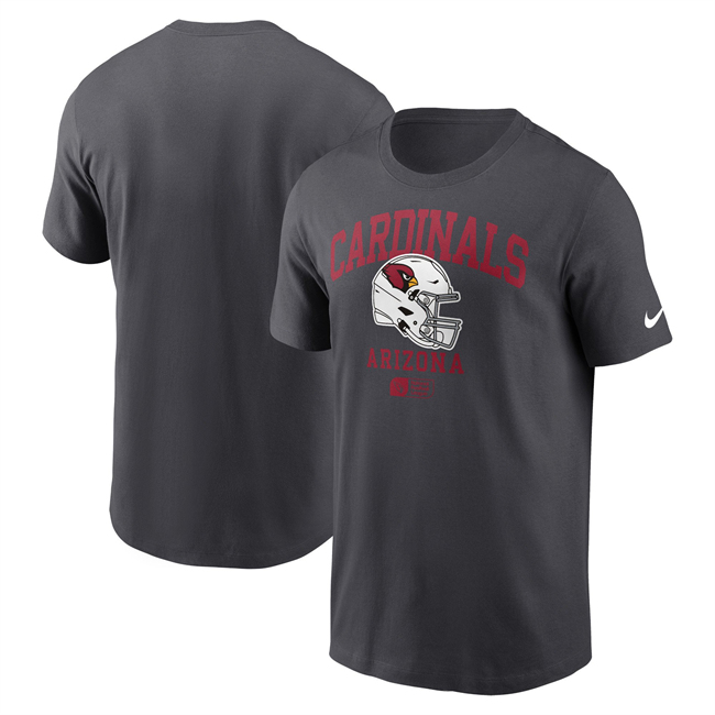 Men's Arizona Cardinals Anthracite Helmet Essential T-Shirt Men's Arizona Cardinals Anthracite Helmet Essential T-Shirt