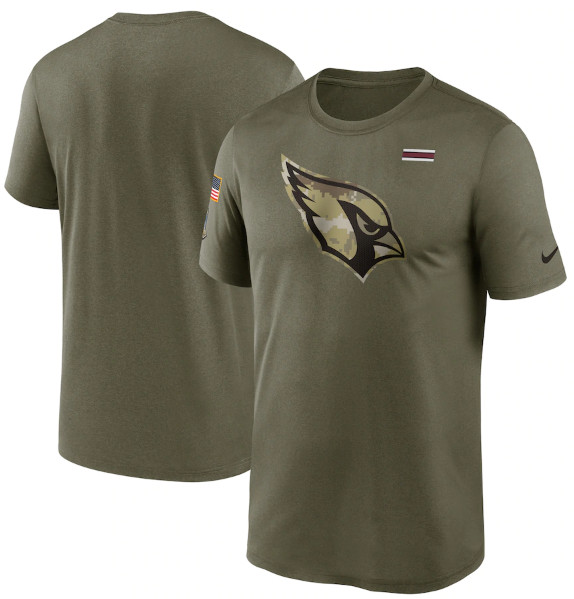 Men's Arizona Cardinals 2021 Olive Salute To Service Legend Performance T-Shirt Men's Arizona Cardinals 2021 Olive Salute To Service Legend Performance T-Shirt