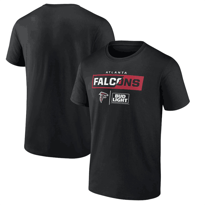 Men's Atlanta Falcons Black X Bud Light T-Shirt Men's Atlanta Falcons Black X Bud Light T-Shirt