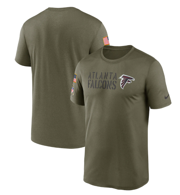 Men's Atlanta Falcons Olive 2022 Salute To Service Legend Team T-Shirt Men's Atlanta Falcons Olive 2022 Salute To Service Legend Team T-Shirt