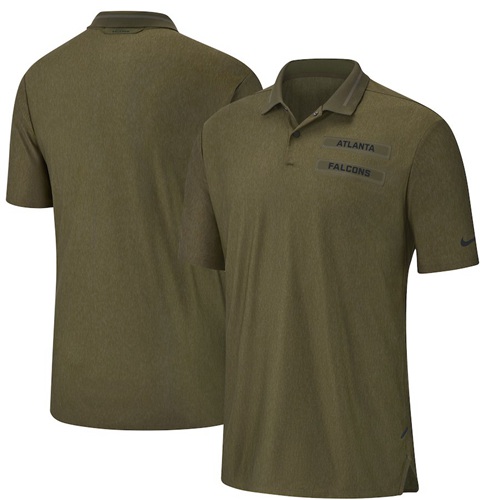 Men's Atlanta Falcons Salute to Service Sideline Polo Olive Men's Atlanta Falcons Salute to Service Sideline Polo Olive