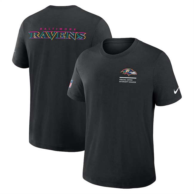 Men's Baltimore Ravens Black 2025 Crucial Catch Tri-Blend Dri-FIT T-Shirt Men's Baltimore Ravens Black 2025 Crucial Catch Tri-Blend Dri-FIT T-Shirt