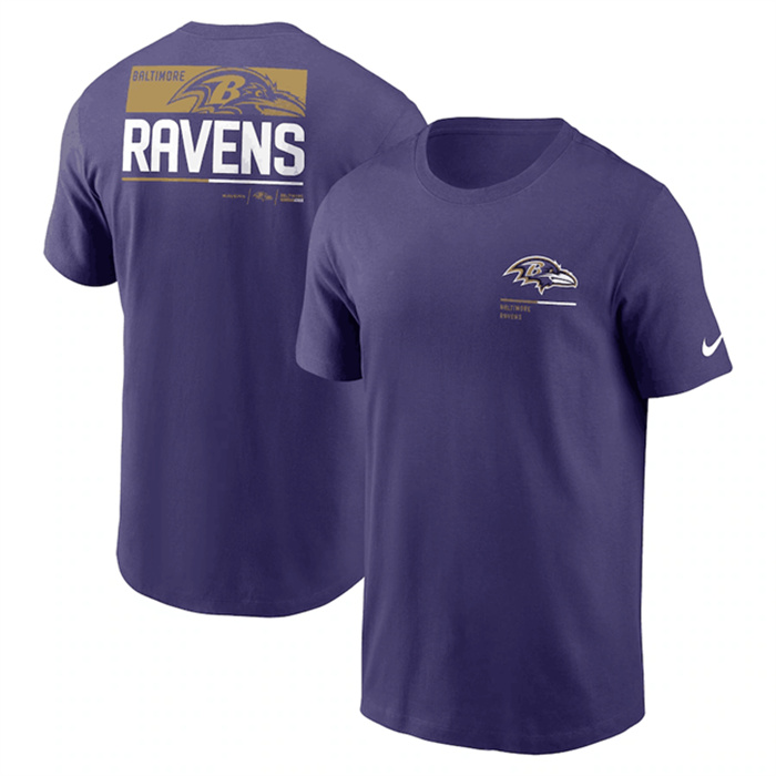 Men's Baltimore Ravens Purple Team Incline T-Shirt Men's Baltimore Ravens Purple Team Incline T-Shirt
