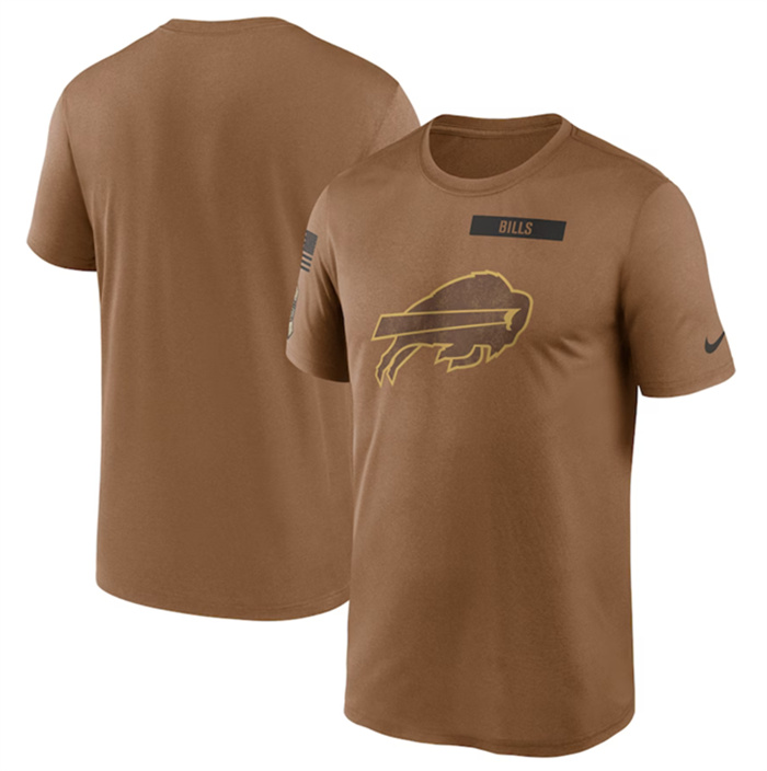 Men's Buffalo Bills 2023 Brown Salute To Service Legend Performance T-Shirt Men's Buffalo Bills 2023 Brown Salute To Service Legend Performance T-Shirt