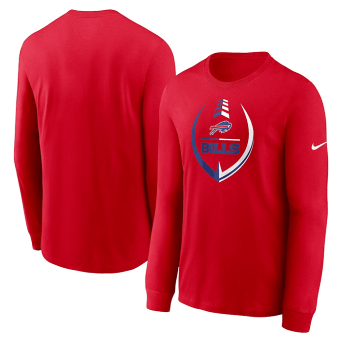 Men's Buffalo Bills Red Icon Legend Performance Long Sleeve T-Shirt Men's Buffalo Bills Red Icon Legend Performance Long Sleeve T-Shirt