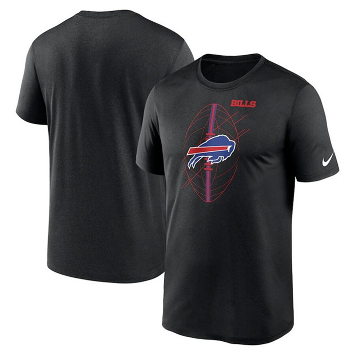 Men's Buffalo Bills Black Legend Icon Performance T-Shirt Men's Buffalo Bills Black Legend Icon Performance T-Shirt