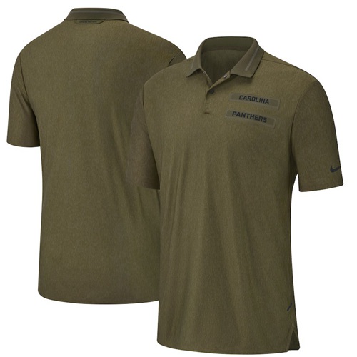 Men's Carolina Panthers Salute to Service Sideline Polo Olive