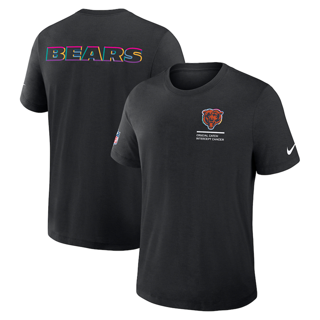 Men's Chicago Bears Black 2025 Crucial Catch Tri-Blend Dri-FIT T-Shirt Men's Chicago Bears Black 2025 Crucial Catch Tri-Blend Dri-FIT T-Shirt