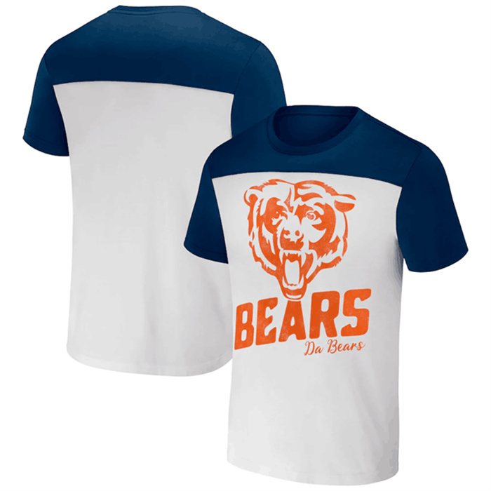 Men's Chicago Bears Cream Navy X Darius Rucker Collection Colorblocked T-Shirt Men's Chicago Bears Cream Navy X Darius Rucker Collection Colorblocked T-Shirt