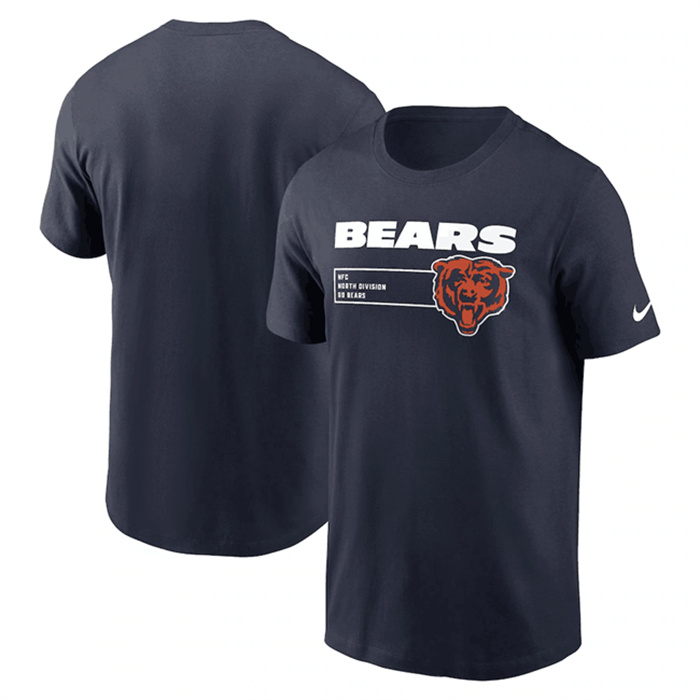 Men's Chicago Bears Navy Division Essential T-Shirt Men's Chicago Bears Navy Division Essential T-Shirt