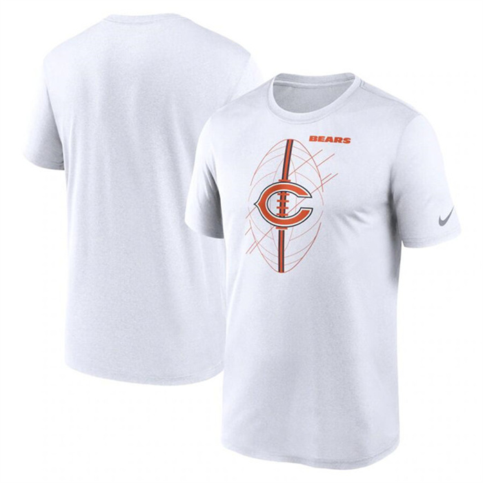Men's Chicago Bears White Legend Icon Performance T-Shirt Men's Chicago Bears White Legend Icon Performance T-Shirt