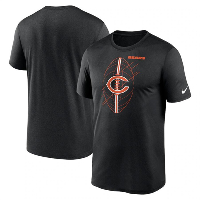 Men's Chicago Bears Black Legend Icon Performance T-Shirt Men's Chicago Bears Black Legend Icon Performance T-Shirt