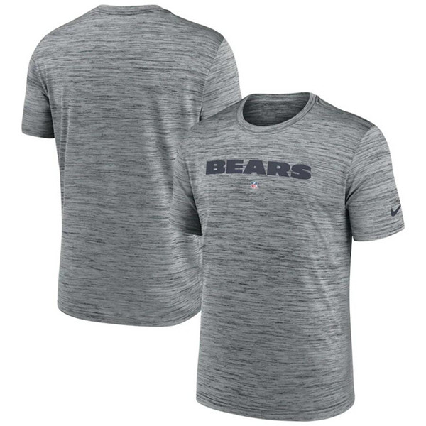 Men's Chicago Bears Gray Velocity Performance T-Shirt Men's Chicago Bears Gray Velocity Performance T-Shirt