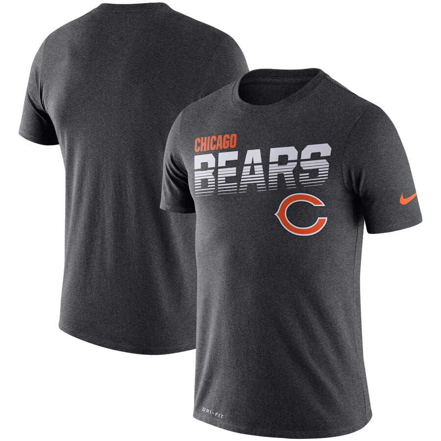 Chicago Bears Nike Sideline Line Of Scrimmage Legend Performance T-Shirt Heathered Gray Chicago Bears Nike Sideline Line Of Scrimmage Legend Performance T-Shirt Heathered Gray