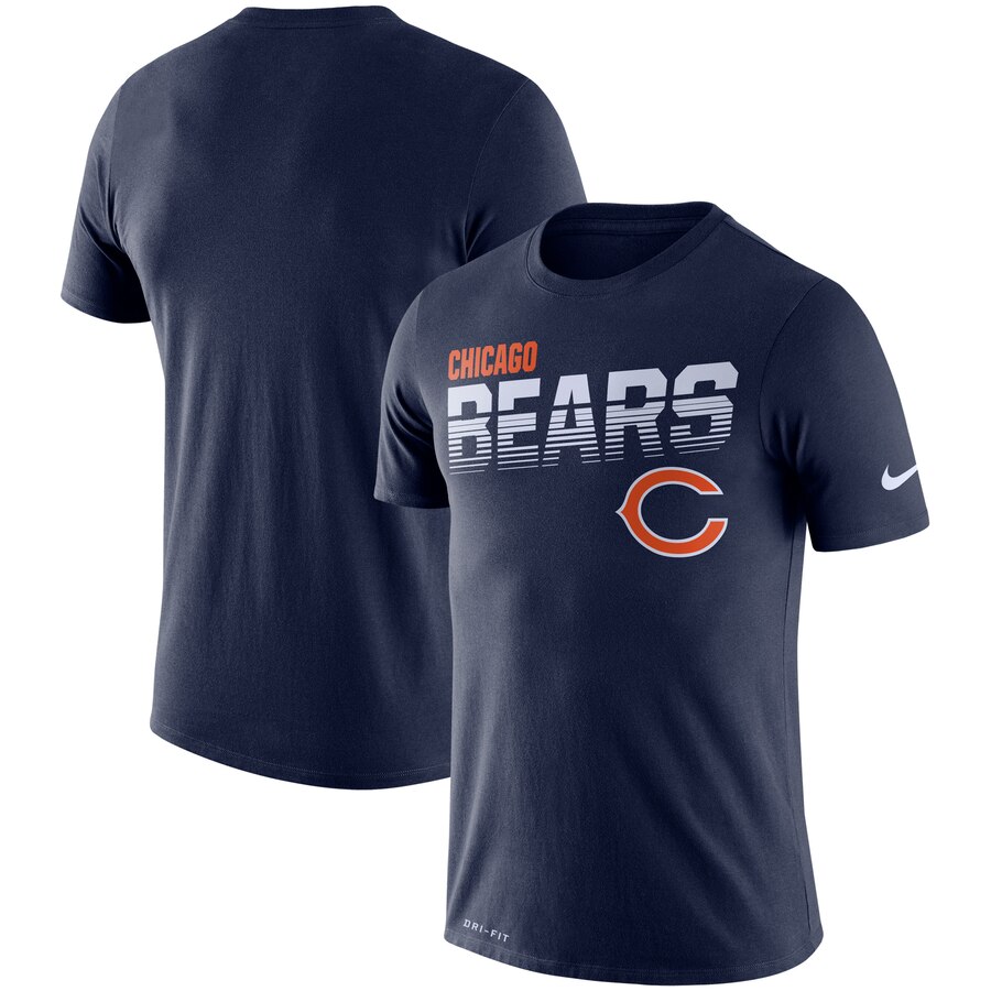 Chicago Bears Nike Sideline Line Of Scrimmage Legend Performance T-Shirt Navy Chicago Bears Nike Sideline Line Of Scrimmage Legend Performance T-Shirt Navy