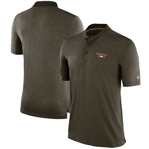 Men's Chicago Bears Nike Olive Salute to Service Sideline Polo T-Shirt Men's Chicago Bears Nike Olive Salute to Service Sideline Polo T-Shirt