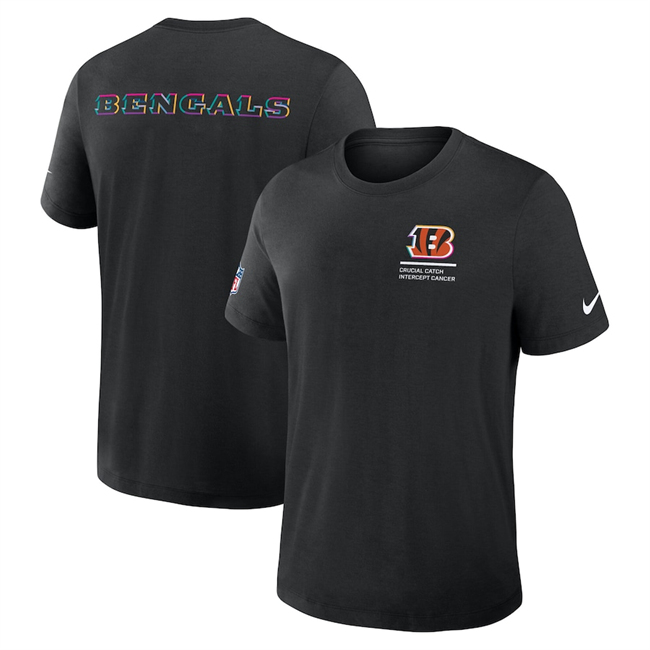Men's Cincinnati Bengals Black 2025 Crucial Catch Tri-Blend Dri-FIT T-Shirt Men's Cincinnati Bengals Black 2025 Crucial Catch Tri-Blend Dri-FIT T-Shirt