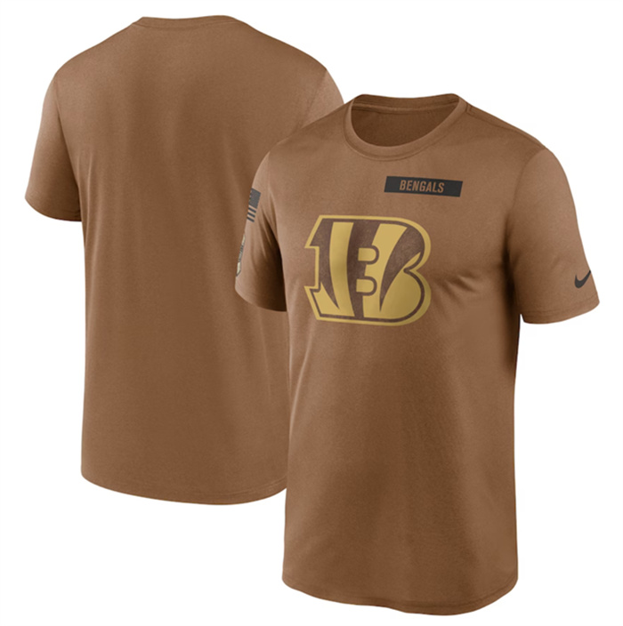 Men's Cincinnati Bengals 2023 Brown Salute To Service Legend Performance T-Shirt Men's Cincinnati Bengals 2023 Brown Salute To Service Legend Performance T-Shirt
