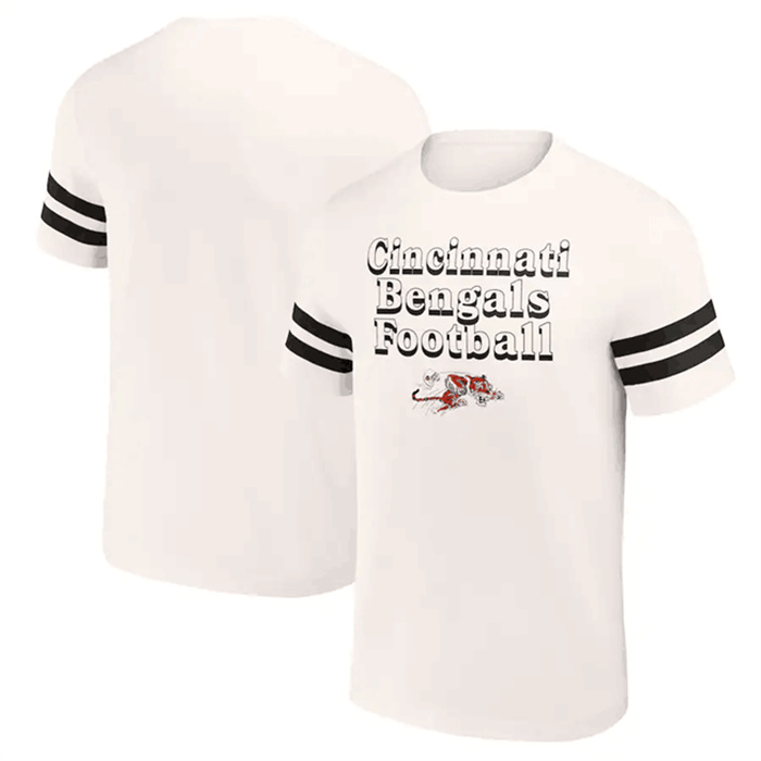 Men's Cincinnati Bengals Cream X Darius Rucker Collection Vintage T-Shirt Men's Cincinnati Bengals Cream X Darius Rucker Collection Vintage T-Shirt