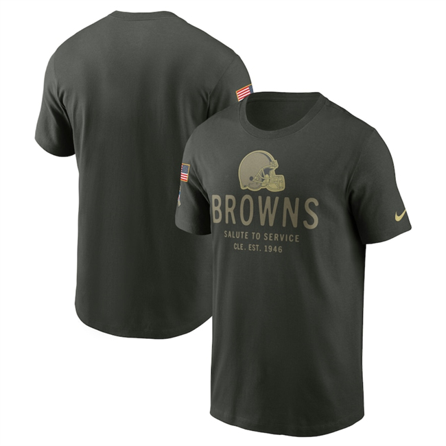 Men's Cleveland Browns Forest Green 2025 Salute to Service Sideline Primary Edge Dri-FIT T-Shirt Men's Cleveland Browns Forest Green 2025 Salute to Service Sideline Primary Edge Dri-FIT T-Shirt