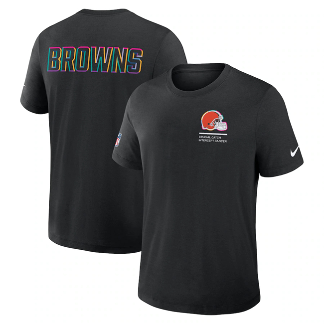 Men's Cleveland Browns Black 2025 Crucial Catch Tri-Blend Dri-FIT T-Shirt Men's Cleveland Browns Black 2025 Crucial Catch Tri-Blend Dri-FIT T-Shirt